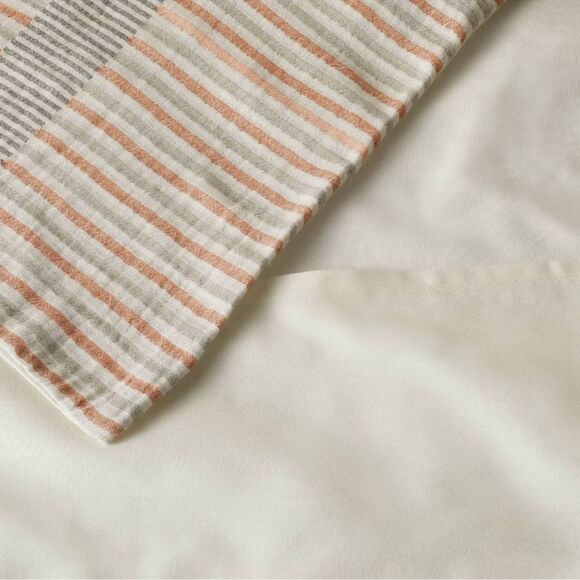 Yarn Dyed Gauze Stripe Comforter & Sham Set Cream - Opalhouse™ with Jungalow - Picture 4 of 8